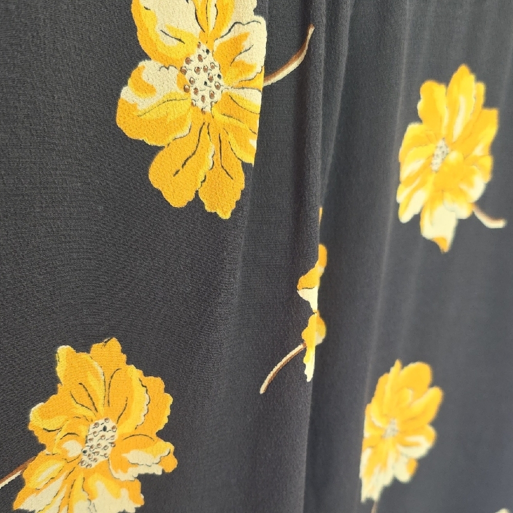 Madewell Rhyme Top Blouse Olive Green Yellow Floral Size S Boho Cottagecore - Picture 6 of 10